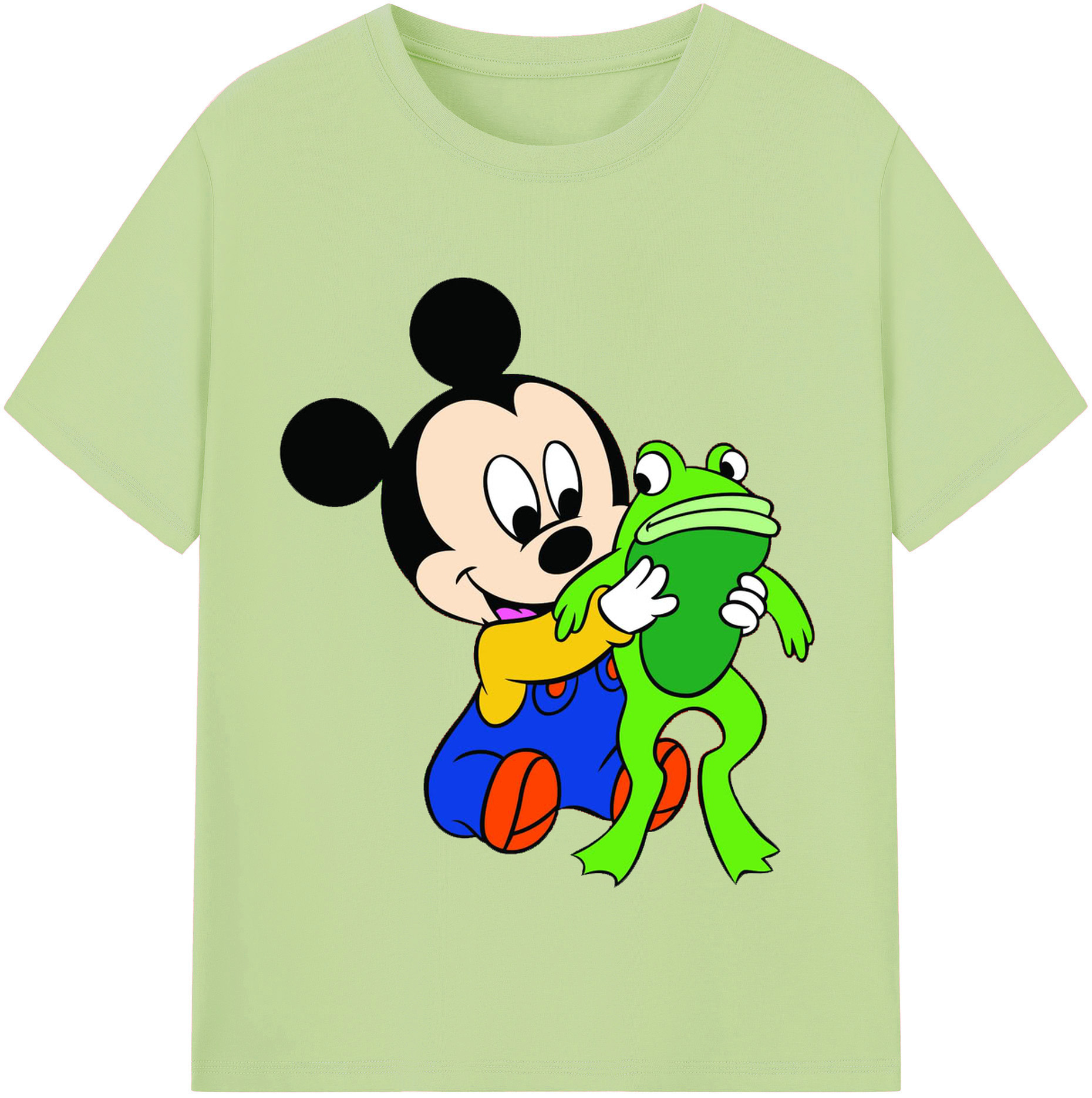 （画像用） ミッキーマウス Mickey Mouse 綿100％半袖Tシャツ（フロントプリント）